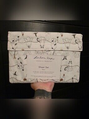 London Kaye Ghost Print Twin Sheet Set